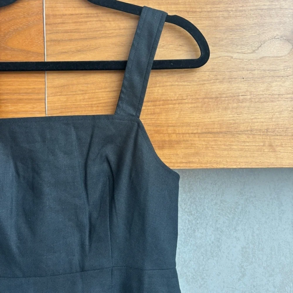 J.Crew‎ Squareneck A-line dress in stretch linen blend, Size 2